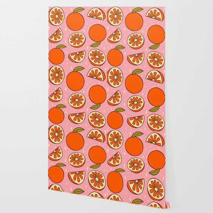 Orange Print Wallpaper Gallery Image 2