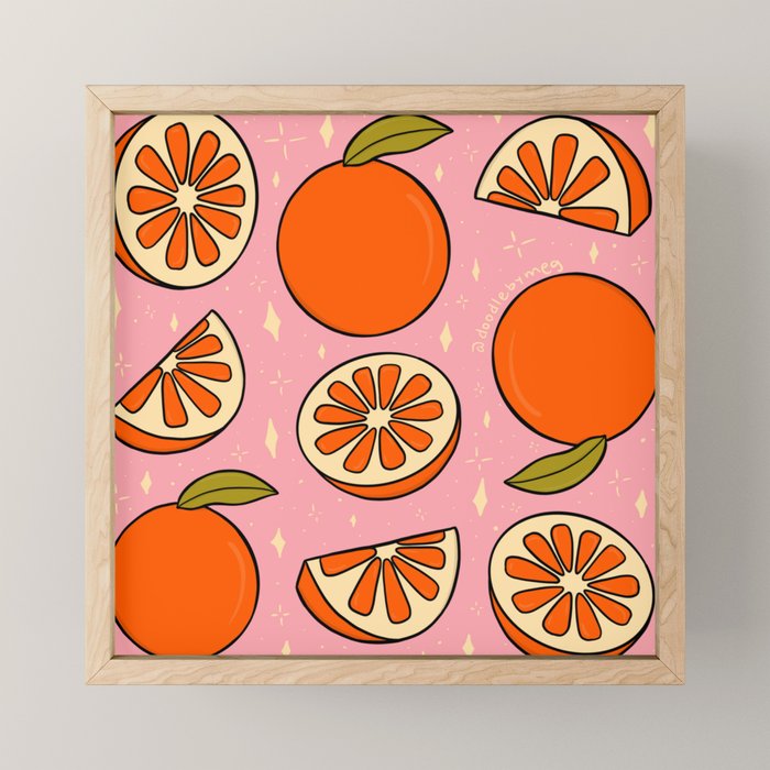 Orange Print Mini Art Print Gallery Image 1