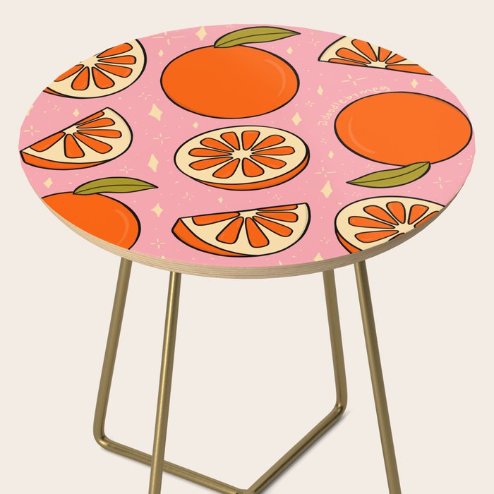 Orange Print Side Table Gallery Image 2