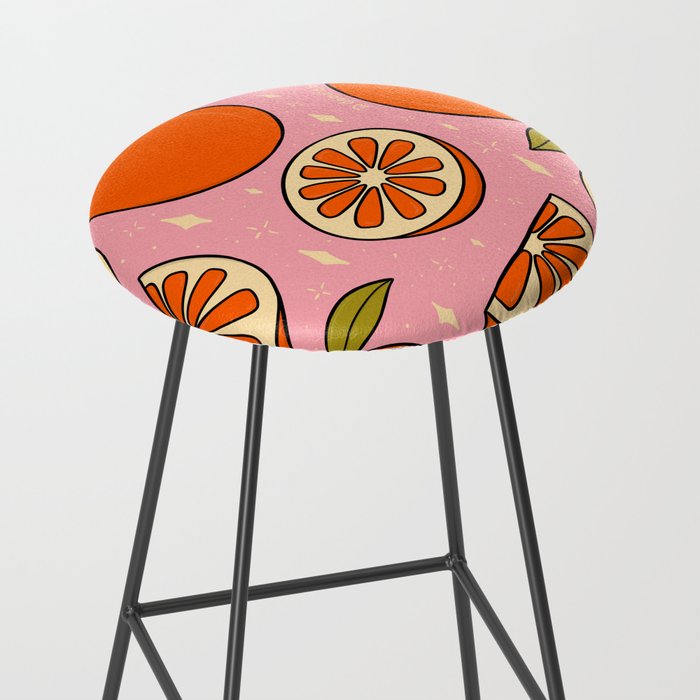Orange Print Stool Gallery Image 2