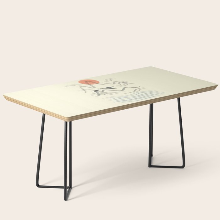 Watercolor 9 Abstraction minimal landscape lover bird Coffee Table Gallery Image 1