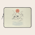Watercolor 9 Abstraction minimal landscape lover bird Laptop Sleeve Gallery Image 1