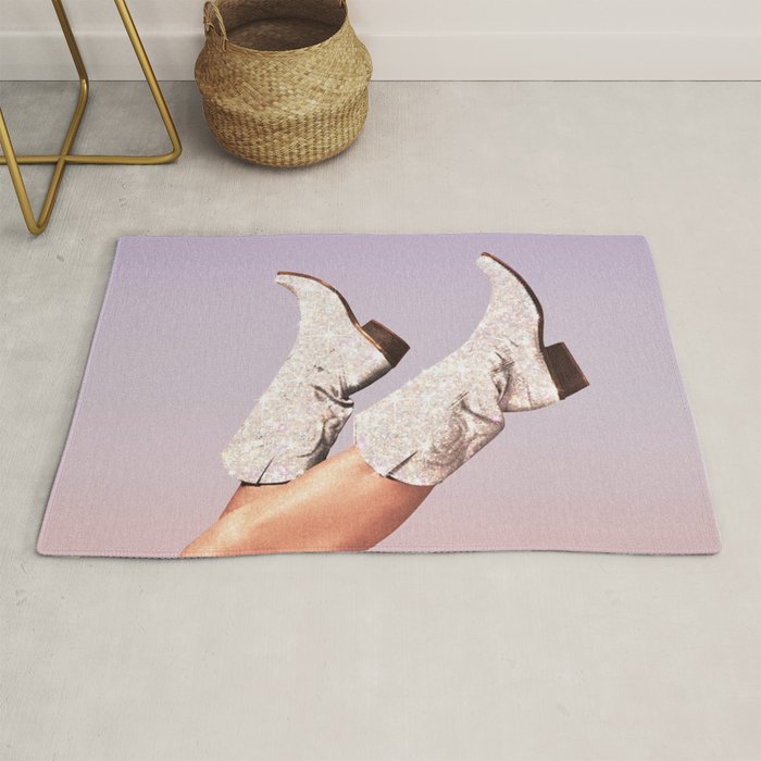 These Boots - Glitter Purple Miami Vibes Rug Gallery Image 1