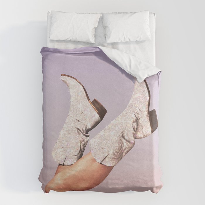 These Boots - Glitter Purple Miami Vibes Duvet Cover Gallery Image 1