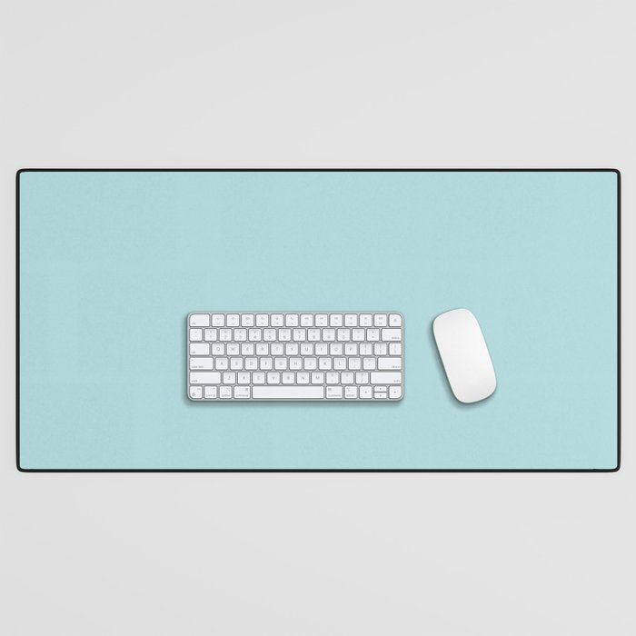 Robin's Egg Aqua Blue Desk Mat Gallery Image 1