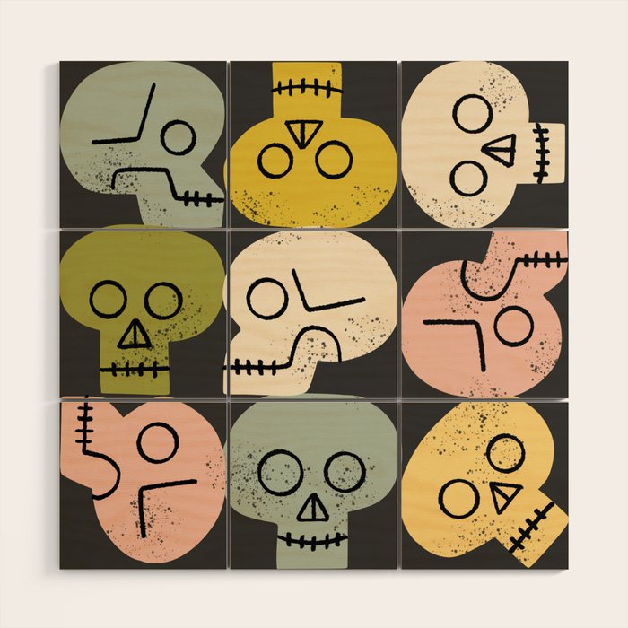 Happy Skulls Wood Wall Art Gallery Image 1
