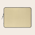Lantern Light soft pastel creamy yellow solid color modern abstract pattern Laptop Sleeve Gallery Image 1
