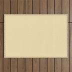 Lantern Light soft pastel creamy yellow solid color modern abstract pattern Outdoor Rug Gallery Image 1