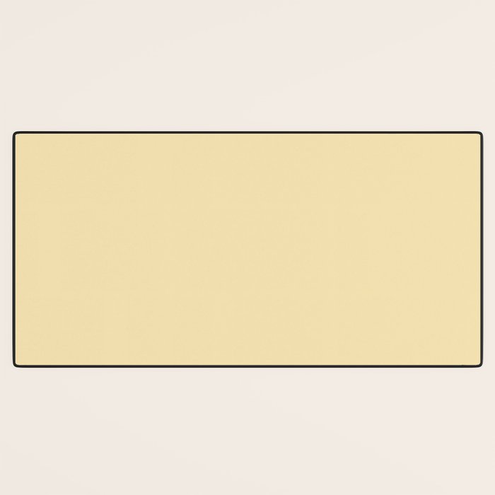 Lantern Light soft pastel creamy yellow solid color modern abstract pattern Desk Mat Gallery Image 3