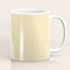 Lantern Light soft pastel creamy yellow solid color modern abstract pattern Coffee Mug Gallery Image 1