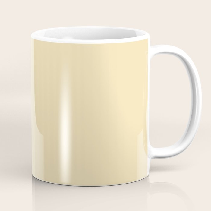 Lantern Light soft pastel creamy yellow solid color modern abstract pattern Coffee Mug Gallery Image 1