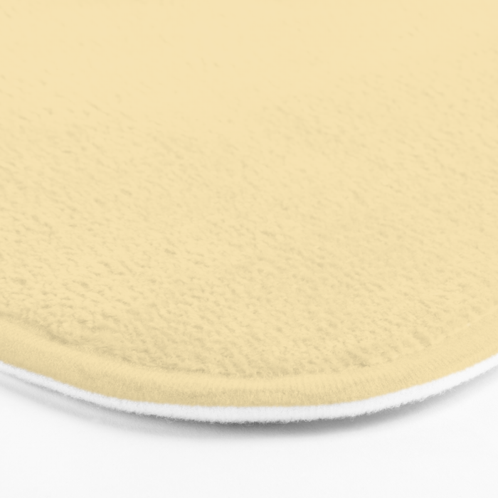 Lantern Light soft pastel creamy yellow solid color modern abstract pattern Bath Mat Gallery Image 3