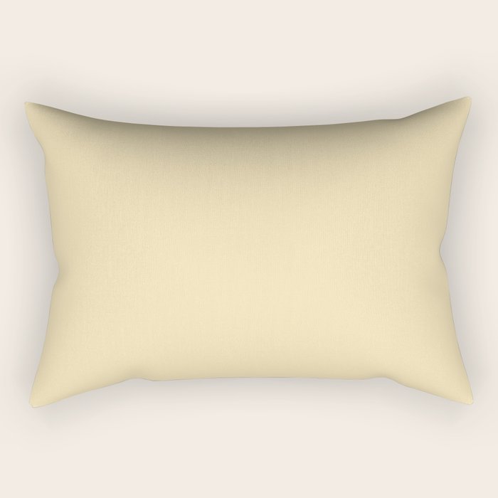 Lantern Light soft pastel creamy yellow solid color modern abstract pattern Rectangular Pillow Gallery Image 2