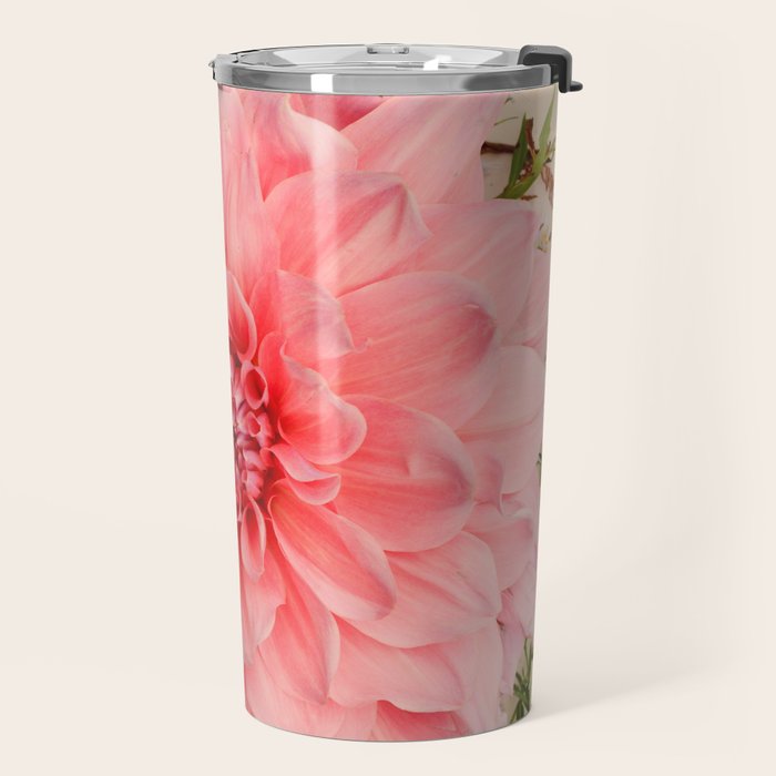 Nuances of Pink - Modern Botanical Dahlia Flower Photography Travel Mug Gallery Image 2