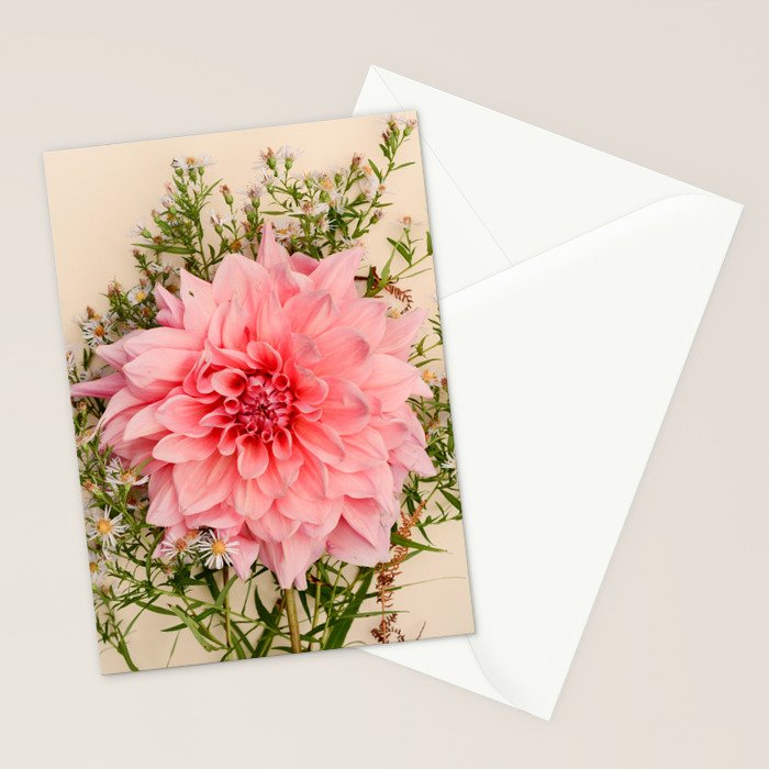 Nuances of Pink - Modern Botanical Dahlia Flower Photography Stationery Card Gallery Image 2
