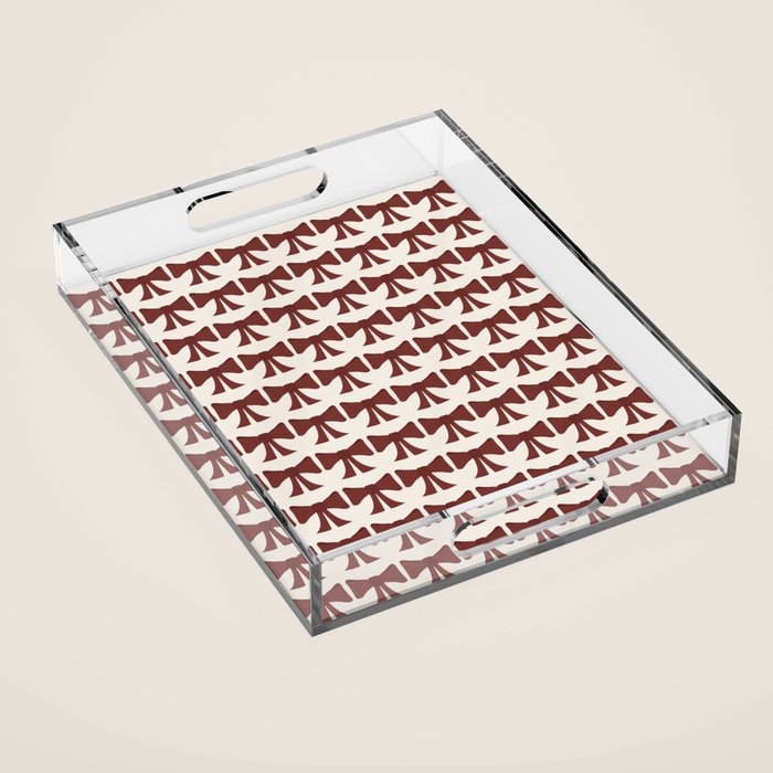 Vintage Bows XI Red Acrylic Tray Gallery Image 1