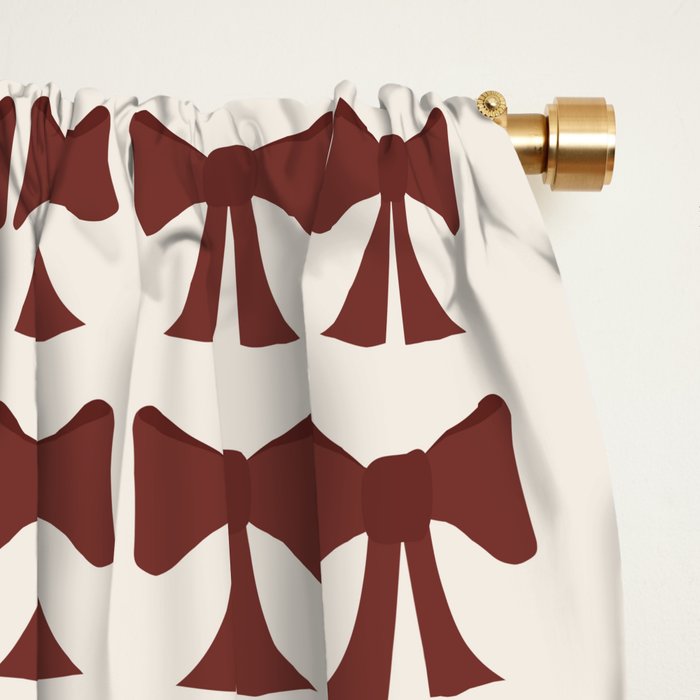 Vintage Bows XI Red Window Curtain Gallery Image 2