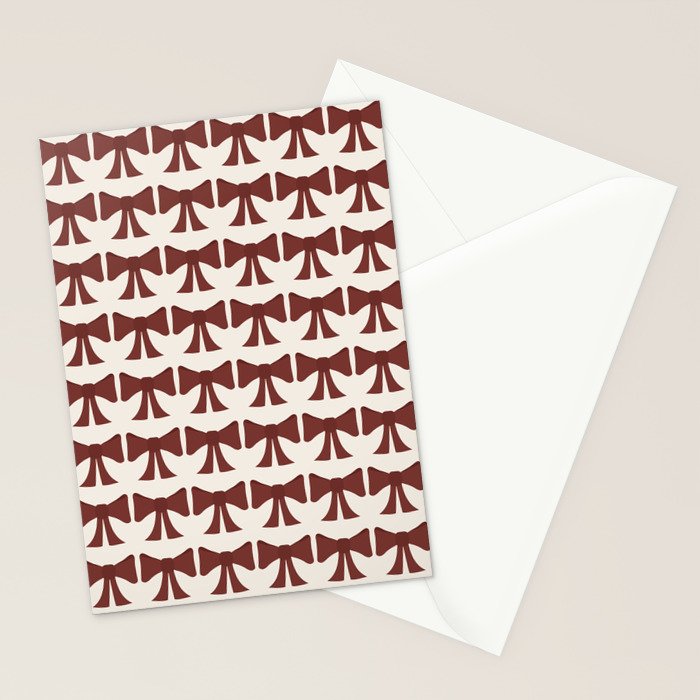 Vintage Bows XI Red Stationery Card Gallery Image 2