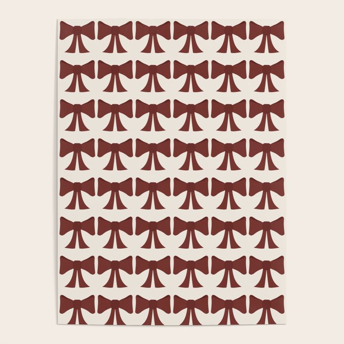 Vintage Bows XI Red Poster Gallery Image 1