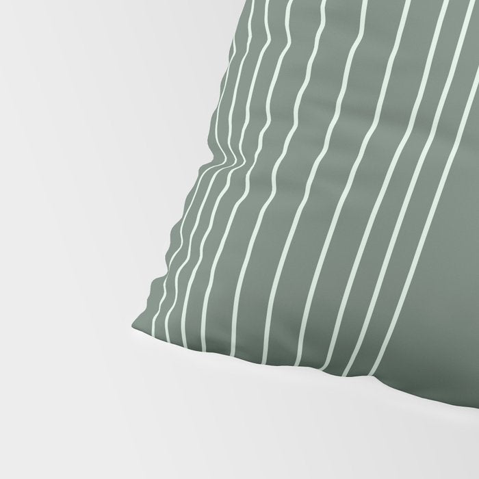 Hand drawn Geometric Lines in Forest Green 3 Pillow Sham Gallery Image 4