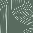 Hand drawn Geometric Lines in Forest Green 3 Coffee Mug Gallery Image 2