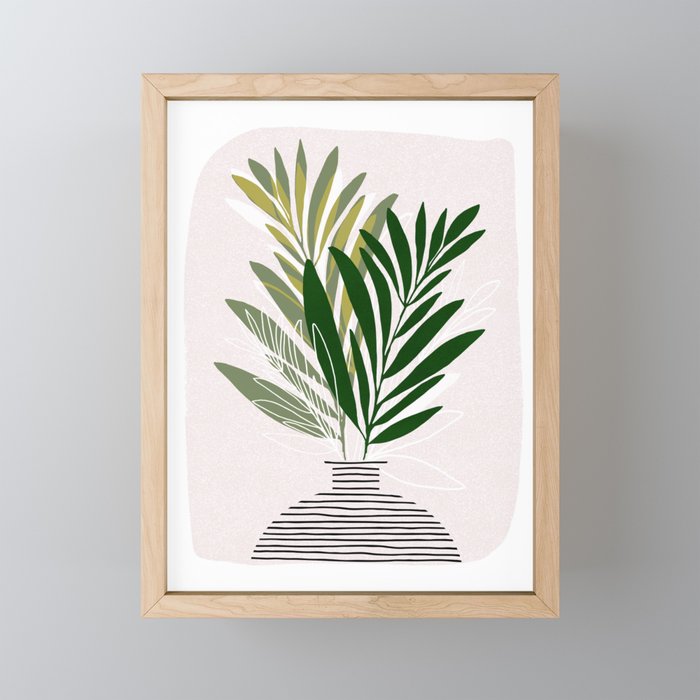 Olive Branches Contemporary Botanical Art Mini Art Print Gallery Image 1