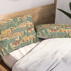North Country Summer - spruce and gold Pillow Sham Gallery Image 2