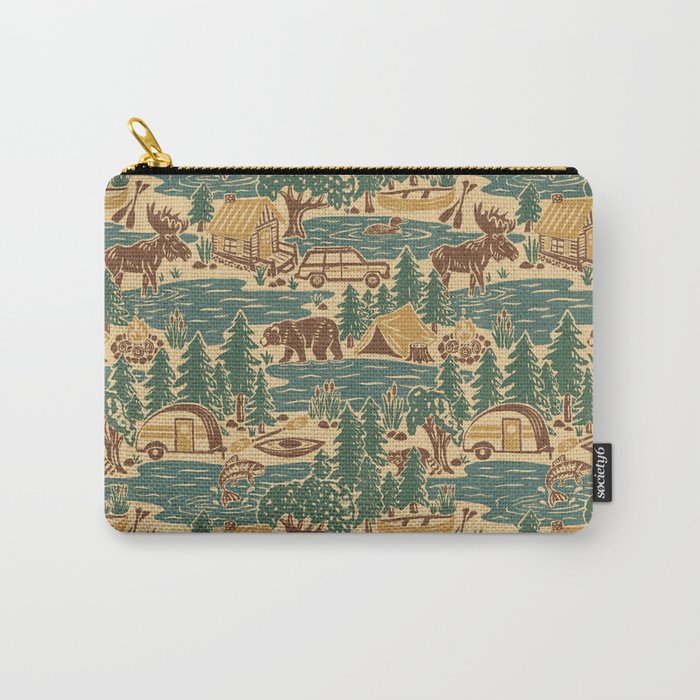 North Country Summer - spruce and gold Carry All Pouch Gallery Image 1