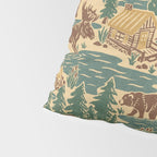 North Country Summer - spruce and gold Pillow Sham Gallery Image 4