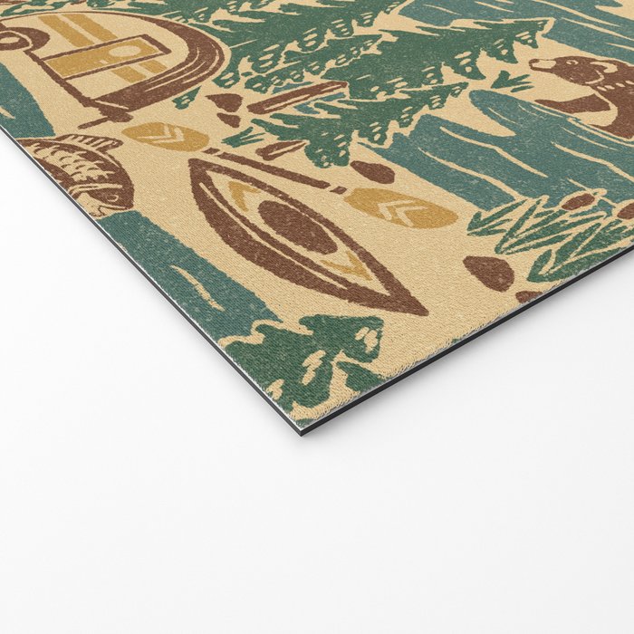 North Country Summer - spruce and gold Welcome Mat Gallery Image 2