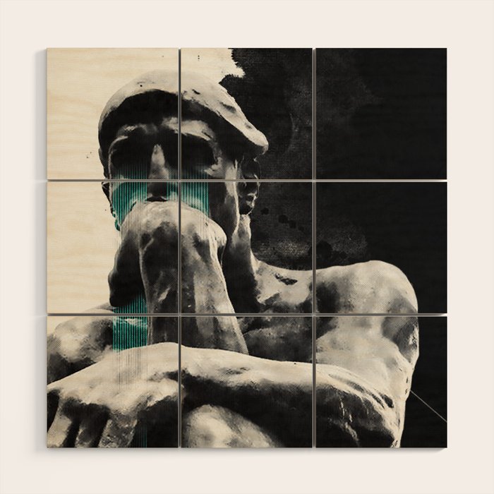 The Thinker Wood Wall Art Gallery Image 1