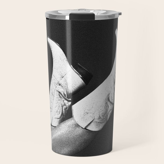 These Boots - Noir / Black & White Travel Mug Gallery Image 1