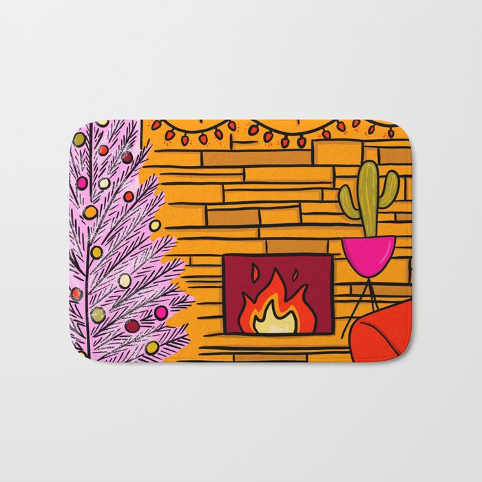 Modern Christmas Bath Mat Gallery Image 1