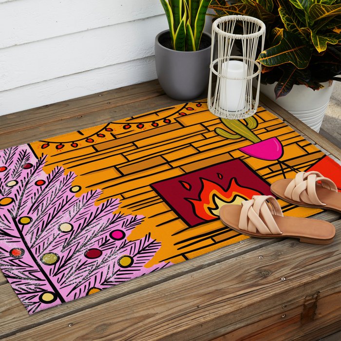 Modern Christmas Outdoor Rug Gallery Image 2