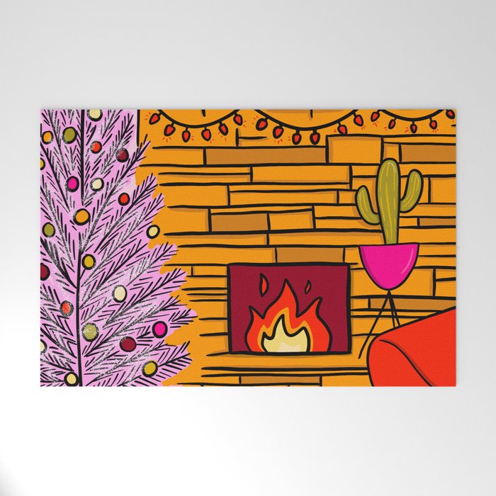 Modern Christmas Welcome Mat Gallery Image 1