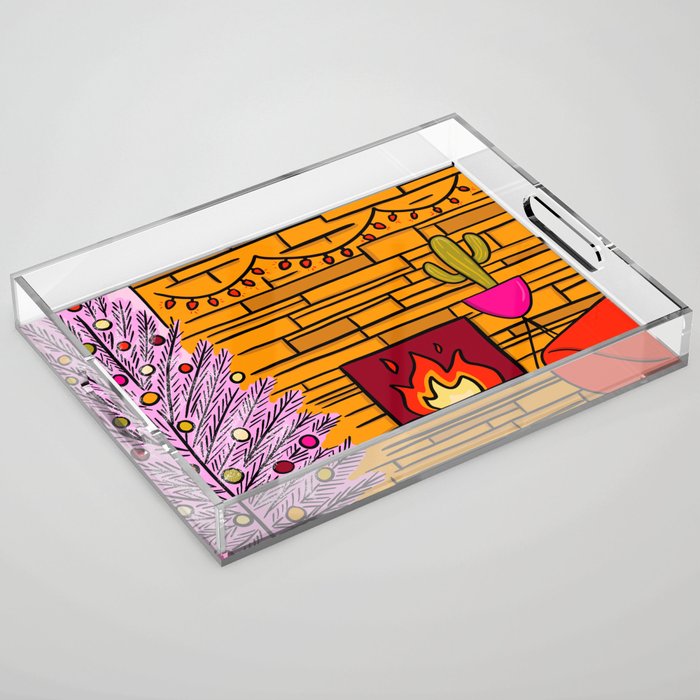 Modern Christmas Acrylic Tray Gallery Image 1