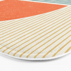 Sun Beach Stripes - Mid Century Modern Abstract Bath Mat Gallery Image 3