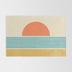 Sun Beach Stripes - Mid Century Modern Abstract Rug Gallery Image 2