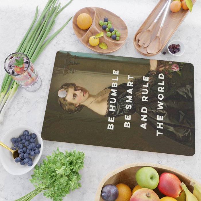 Be Humble Be Smart and Rule the World - Feminist Cutting Board Gallery Image 2