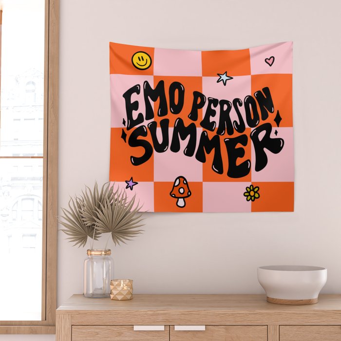 Emo Person Summer Wall Tapestry Gallery Image 2