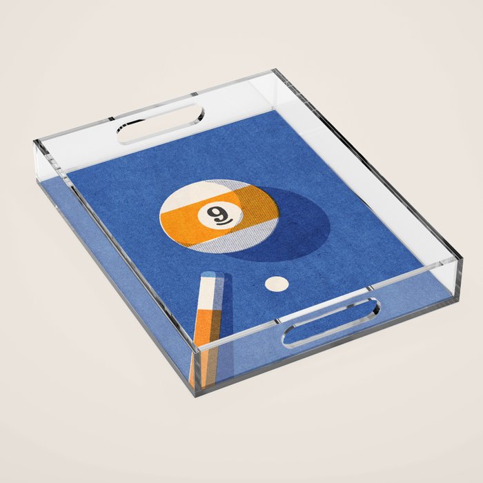 BALLS / Billiards - ball 9 I Acrylic Tray Gallery Image 1