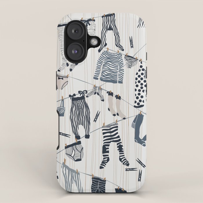Hang out in laundry room Illu denim iPhone Case Gallery Image 1