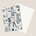 Hang out in laundry room Illu denim Stationery Card Gallery Image 2