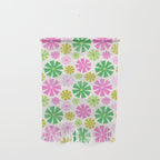 Retro Pinwheel Snowflakes - Green & Pink Wall Hanging Gallery Image 1