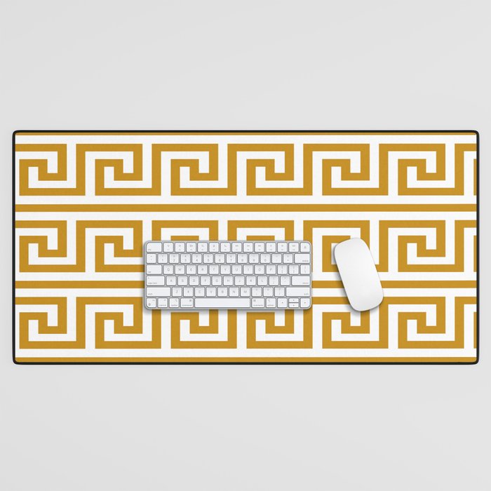 Gold Greek Key Desk Mat Gallery Image 1