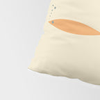 Fish Trio Mid-Century Modern Minimalism in Orange, Slate Blue, Brown, and Cream Beige Pillow Sham Gallery Image 4