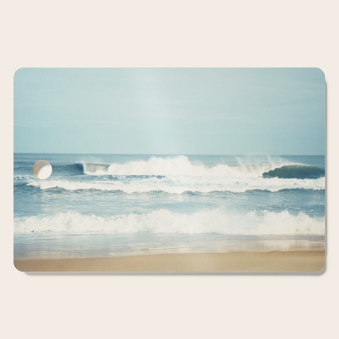 Ocean Photography, Calming Sea Photo, Blue Waves Seascape Photograph, Beach Print Cutting Board Gallery Image 1