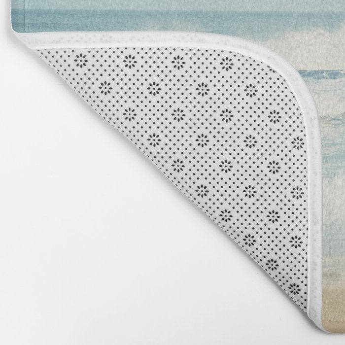 Ocean Photography, Calming Sea Photo, Blue Waves Seascape Photograph, Beach Print Bath Mat Gallery Image 2