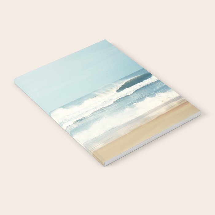 Ocean Photography, Calming Sea Photo, Blue Waves Seascape Photograph, Beach Print Notebook Gallery Image 2