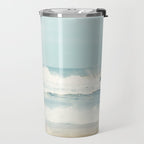 Ocean Photography, Calming Sea Photo, Blue Waves Seascape Photograph, Beach Print Travel Mug Gallery Image 2